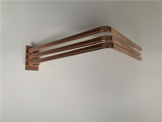 Flattened Brazing Copper Pipes bended And Flattened Welding With Copper Base Plate