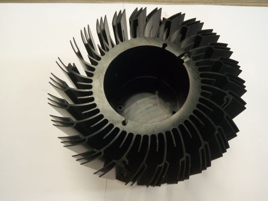 Sun Flower Aluminium Extrusion LED Heatsink Black Hard Anodize
