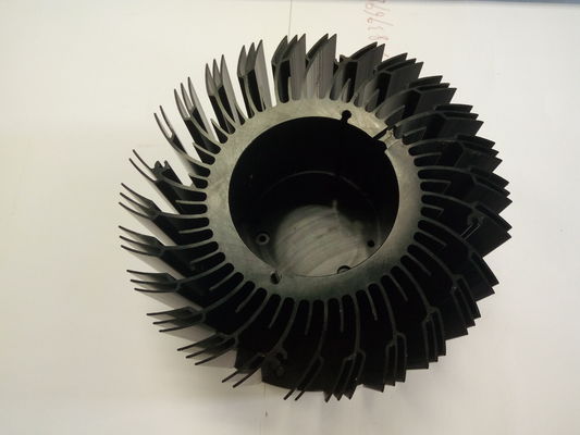 Sun Flower Aluminium Extrusion LED Heatsink Black Hard Anodize