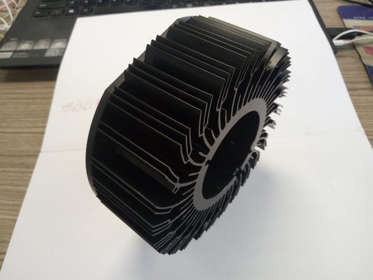 Sun Flower Aluminium Extrusion LED Heatsink Black Hard Anodize