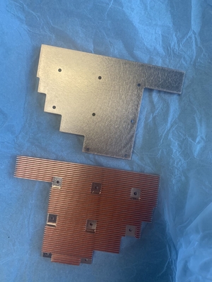 ISO9001 Approved Copper Skived Fin Heat Sink Pure Brazing Cooler For Industrial Computer